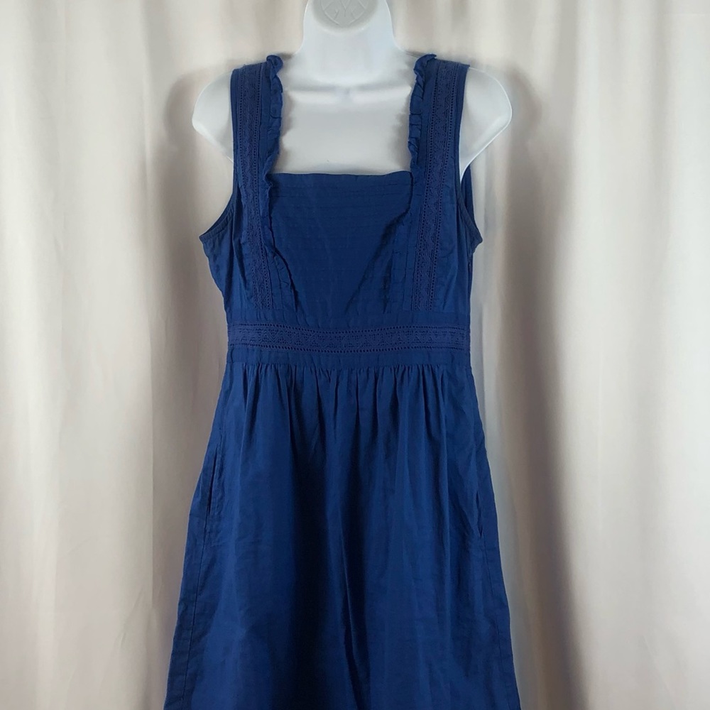 Maeve Anthropologie Cotton embellished sleeveless dress pockets 8 - Picture 6 of 16
